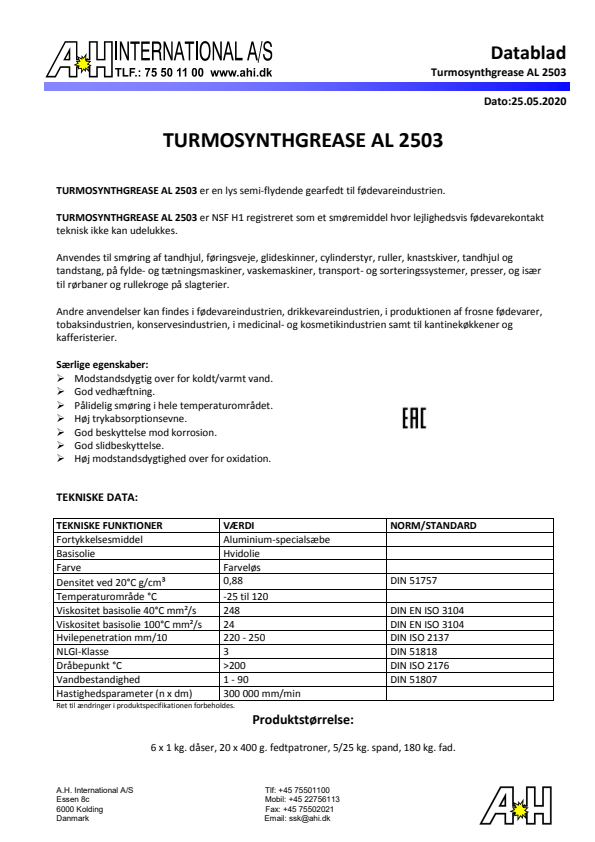 

Turmosynthgrease AL 2503


